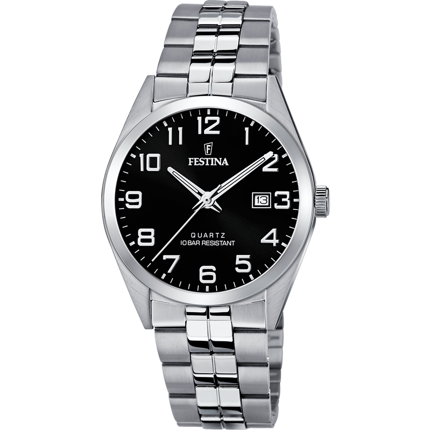 Festina Classics F20437/4 Herrenuhr Schwarz • Mineralglas • 10 ATM Wasserdicht