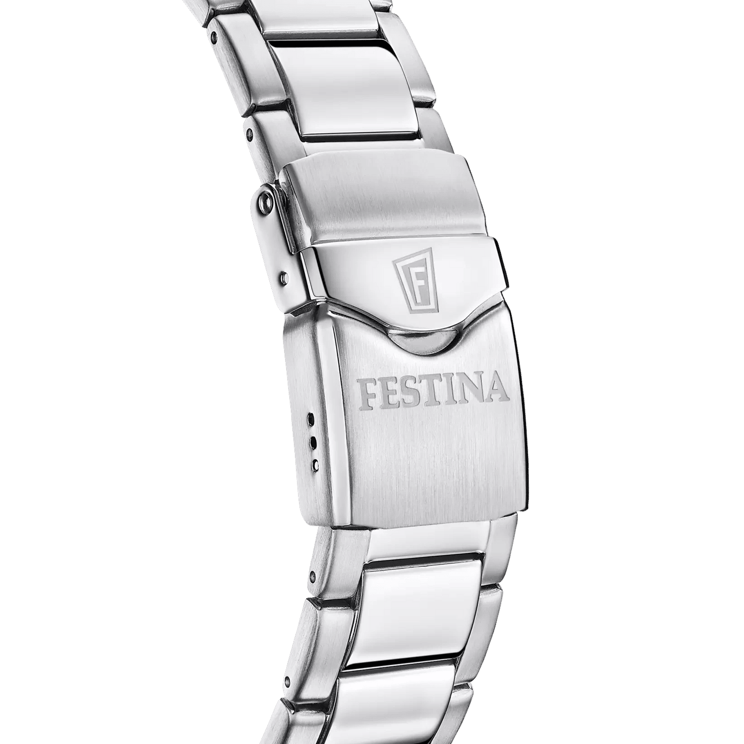Festina armband i rostfritt stål med länkkydd och vikbart spänne