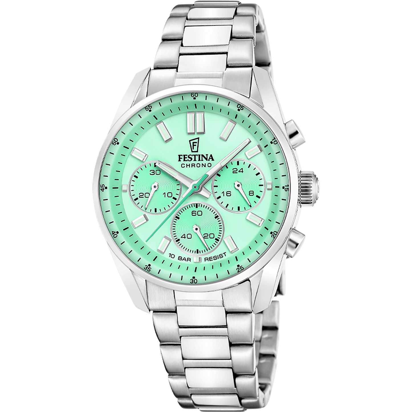 Festina Boyfriend F20753/1 Damenuhr Chronograph Blau • 10 ATM Wasserdichtigkeit • Edelstahlgehäuse