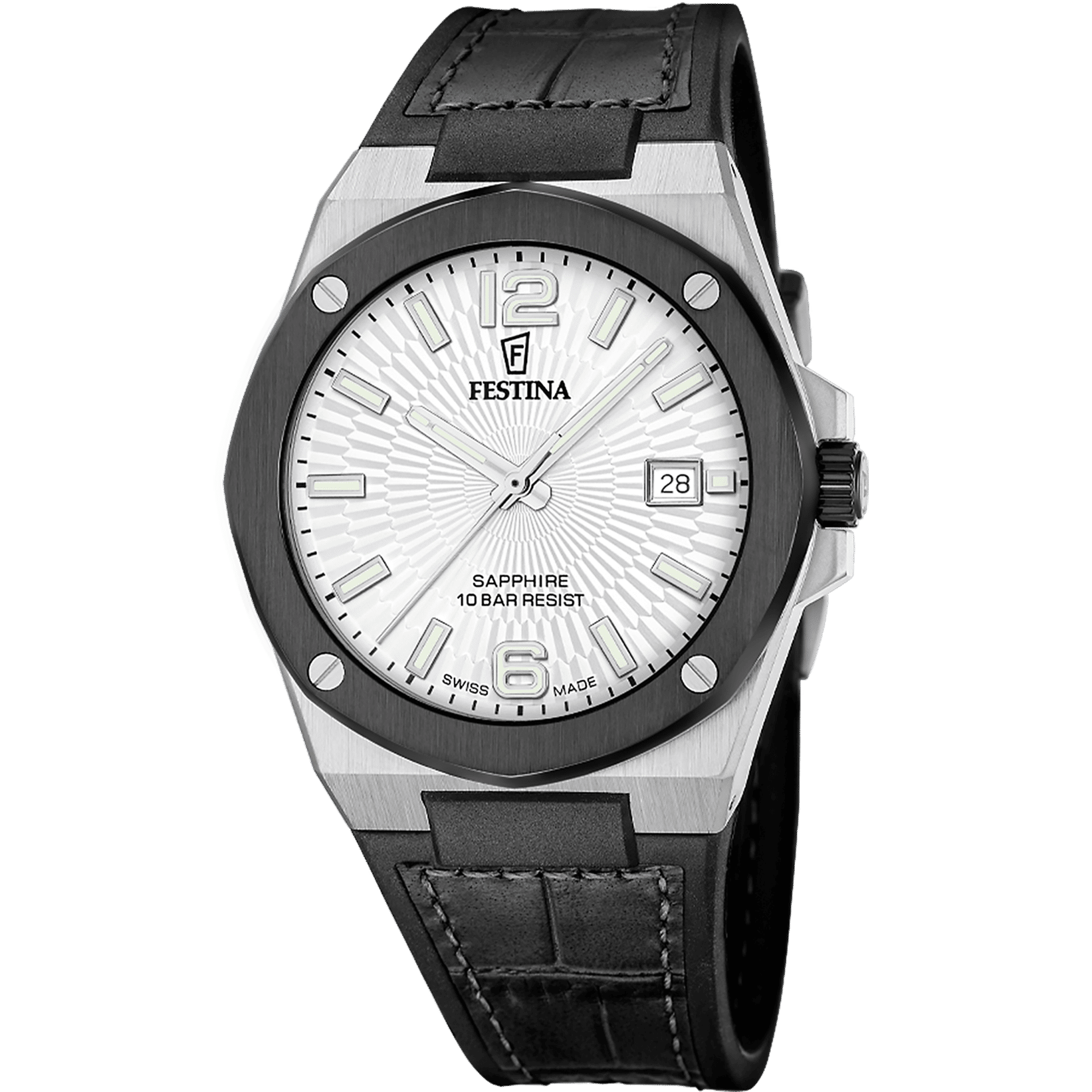 Festina Vallée F22001/1 Herren Armbanduhr Silber • Saphirglas • Schweizer Quarzwerk
