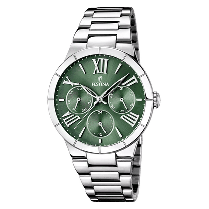 Festina Boyfriend F16716/5 Damklocka Grön • Mineralglas • Multifunktionsurverk