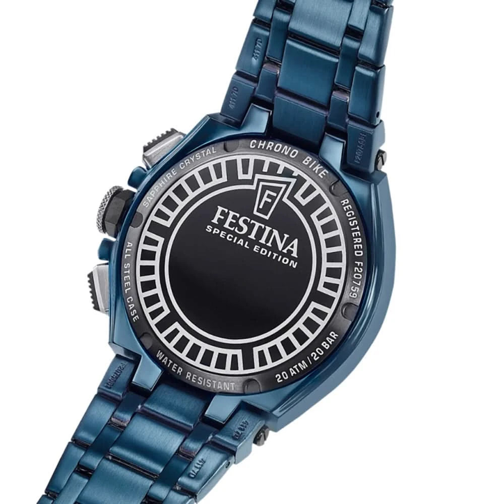 Klockbaksida med FESTINA Special Edition och 20 bars vattenskydd
