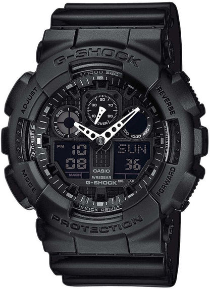 G-Shock herrklocka med svart boett, rund display och kraftigt armband