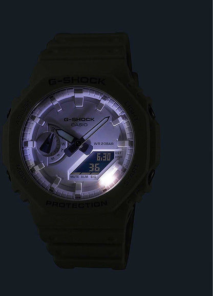 Casio G-Shock herrklocka med svart boett, belyst display och WR 20BAR