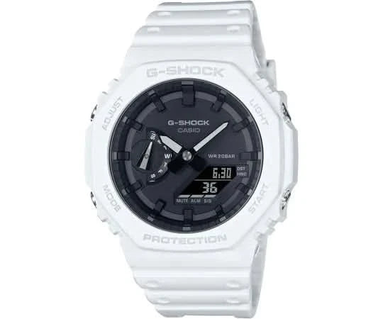 Casio G-Shock herrklocka med svart urtavla och vitt armband