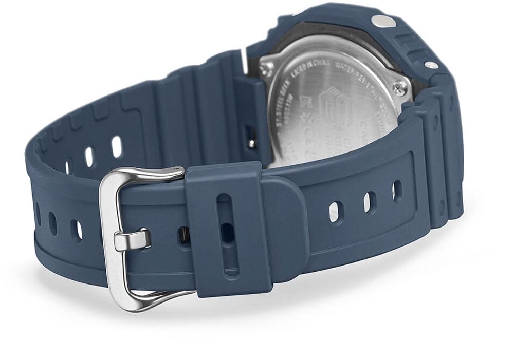 Casio G-Shock herrklocka armband med mörkblått silikonband och metallspänne