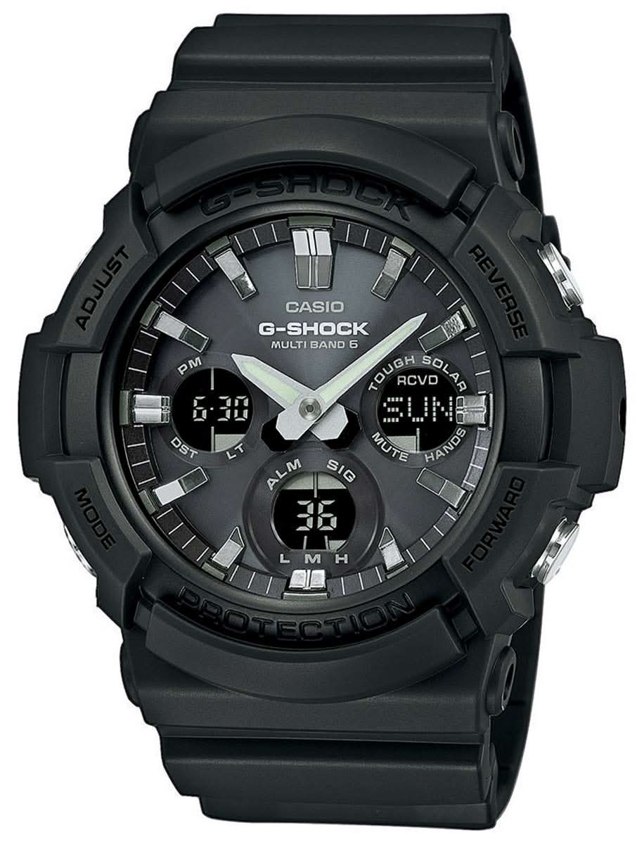 Casio G-Shock herrklocka, svart urtavla med digital display och självlysande markörer