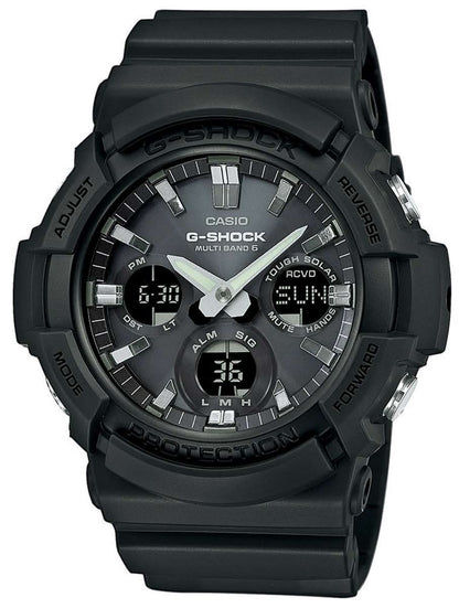 Casio G-Shock herrklocka, svart urtavla med digital display och självlysande markörer