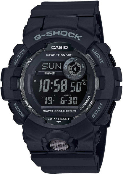 Casio G-Shock herrklocka med svart plastarmband, digital display och knappar