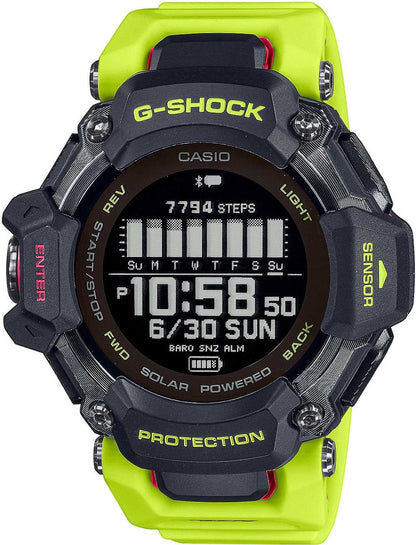 Casio G-Shock herrklocka: grönt gummiband, boett i svart, digital display