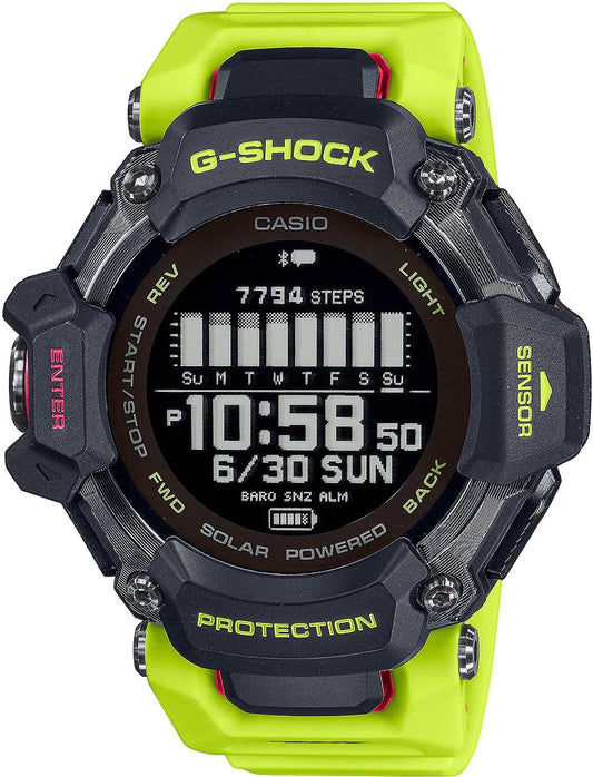 Casio G-Shock herrklocka: grönt gummiband, boett i svart, digital display