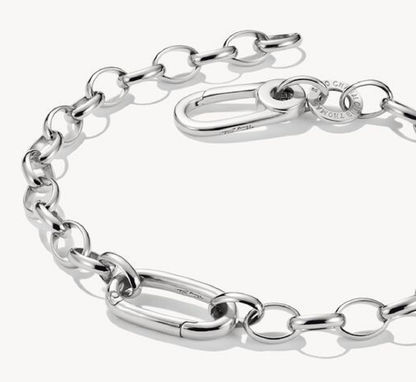 Thomas Sabo silver link bracelet with lobster clasp and circle links
