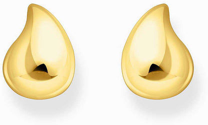Guldpläterade örhängen, droppformade, med stiftfäste; Thomas Sabo