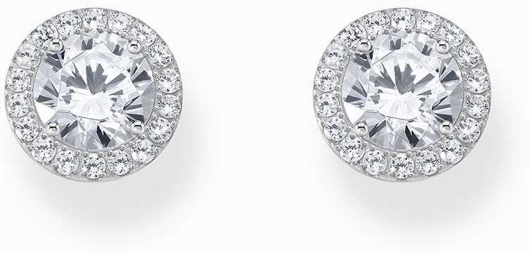 Thomas Sabo örhängen i parvy: rund halo-sten med briljantslipning