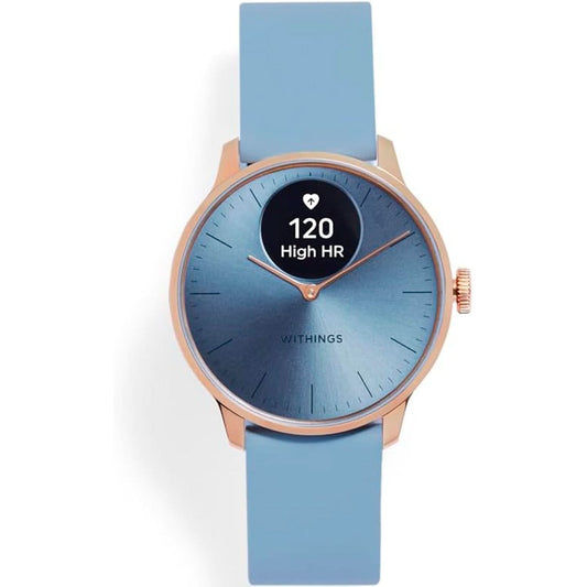 Withings Scanwatch Light Smartwatch mit blauem Zifferblatt und blauem Armband