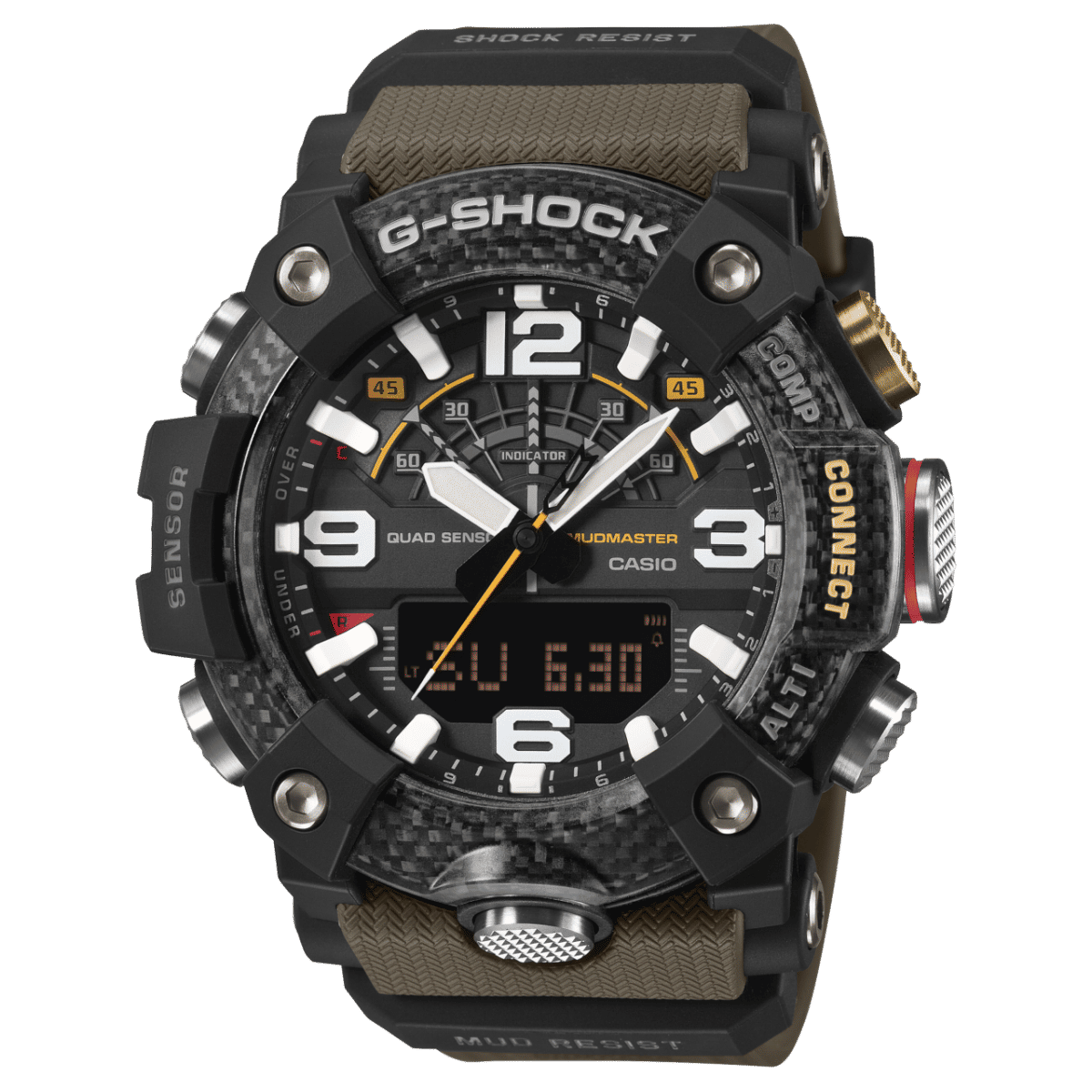 Casio G-Shock Mudmaster GG-B100X-1A3ER Herrenuhr • Biobasiertes Resin-Gehäuse • Digitaler Kompass & Höhenmesser