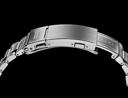 SEIKO Prospex herrklocka närbild: boett med krona och bandhorn