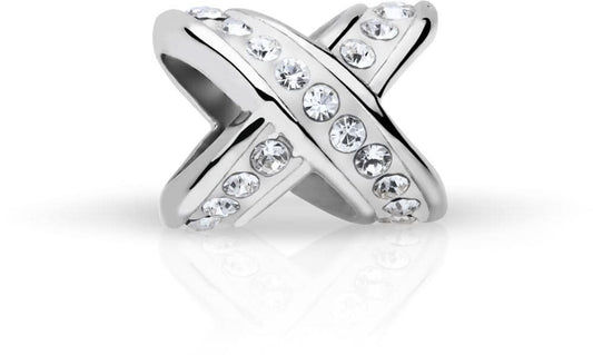 Bering Jewelry rostfritt stål Charm Infinity med gnistrande zirkoniastenar