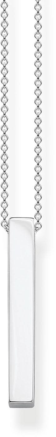 Halsband i 925 sterlingsilver med kubisk hänge och pansarkedja