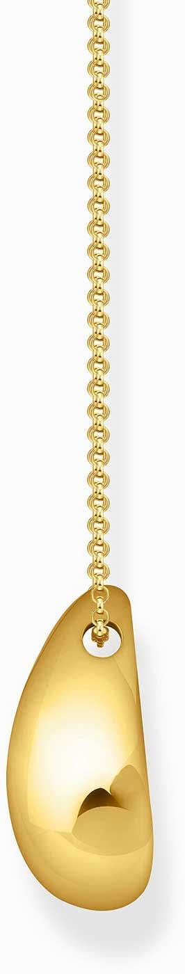 Guldpläterat halsband med droppformat hängsmycke