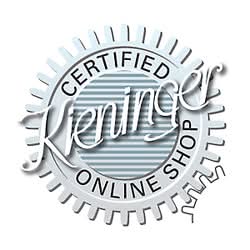 Onlinebutikscertifikat "Certified" med ranklogotyp i randig cirkel
