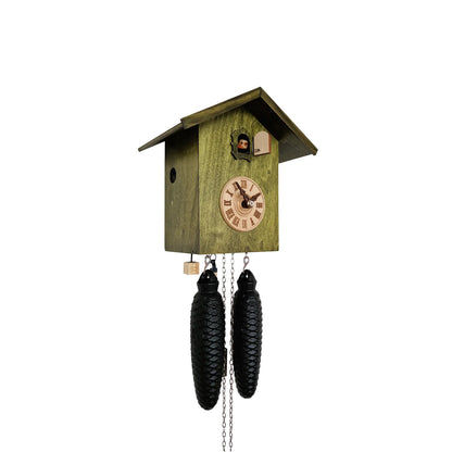 Rombach & Haas LIFE SK34-4 Väggklocka Grön • Mekaniskt 8-dagarsverk • Original Schwarzwälder Gökur