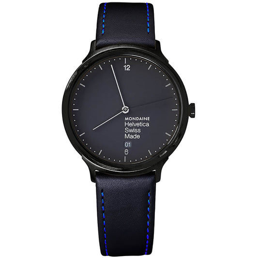 Mondaine Helvetica No1 Light MH1.L2222.LB Armbanduhr Schwarz • Saphirglas • Schweizer Quarzwerk