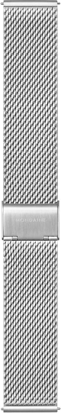 Mondaine herrur spänne och länkar på silverfärgat mesh-armband