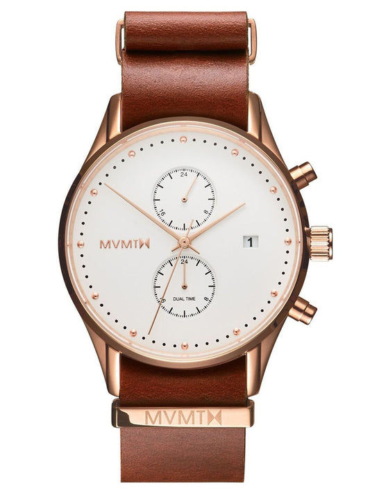 MVMT Voyager MV01-RGNA2 Herrenuhr Roségold • Mineralglas • 10 ATM Wasserdicht