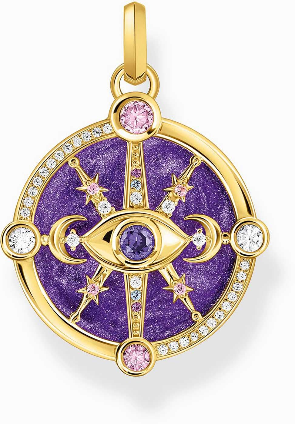 Thomas Sabo halsbandhänge med lila stjärndesign och gul fattning
