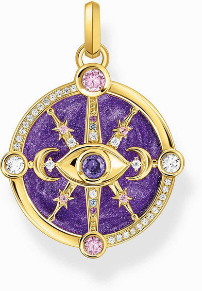 Thomas Sabo halsbandhänge med lila stjärndesign och gul fattning