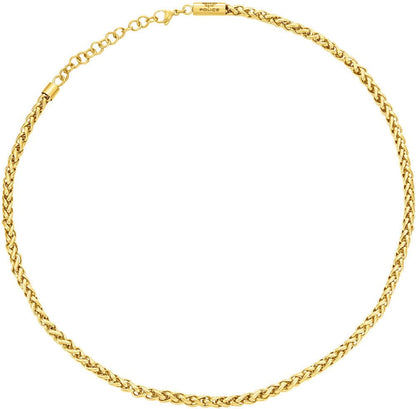 Guldpläterat armband med länkkedja, Police-logotyp vid låset