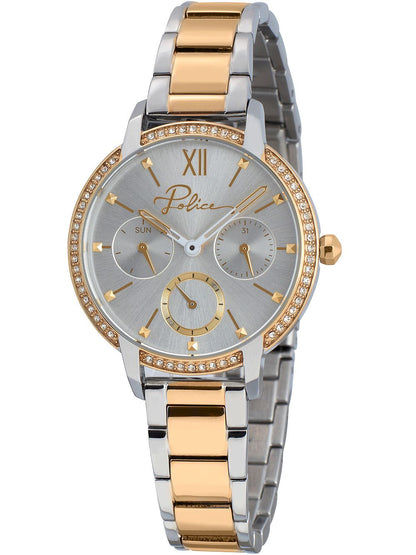 Police Nadu PL16043BSTG.04M Damen Armbanduhr Bicolor • Mineralglas • Quarzwerk