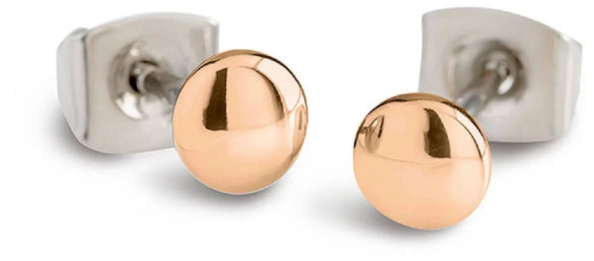 Boccia Jewelry roséguldpläterade örhängen med rund kula