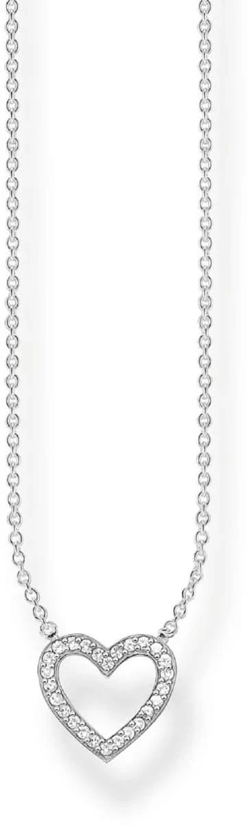 Halsband i 925 sterling silver med hjärthänge, gnistrande