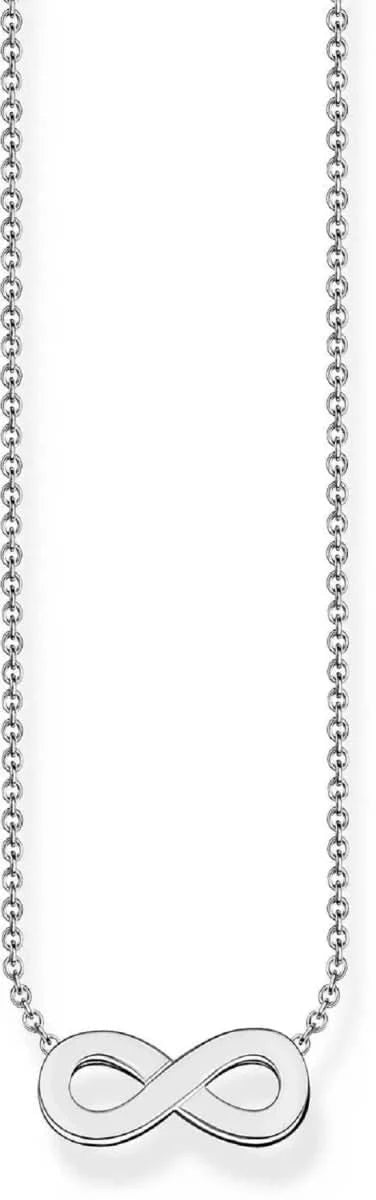 Thomas Sabo silver necklace with infinity pendant, ball chain