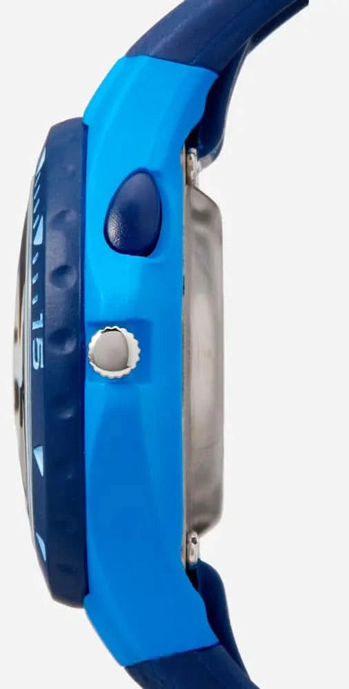 Lorus armbandsur för pojkar, blått hölje med krona och tryckknapp på sidan