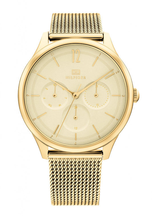 Tommy Hilfiger Layla Damenuhr Gold • Quarzwerk • Elegantes Damendesign