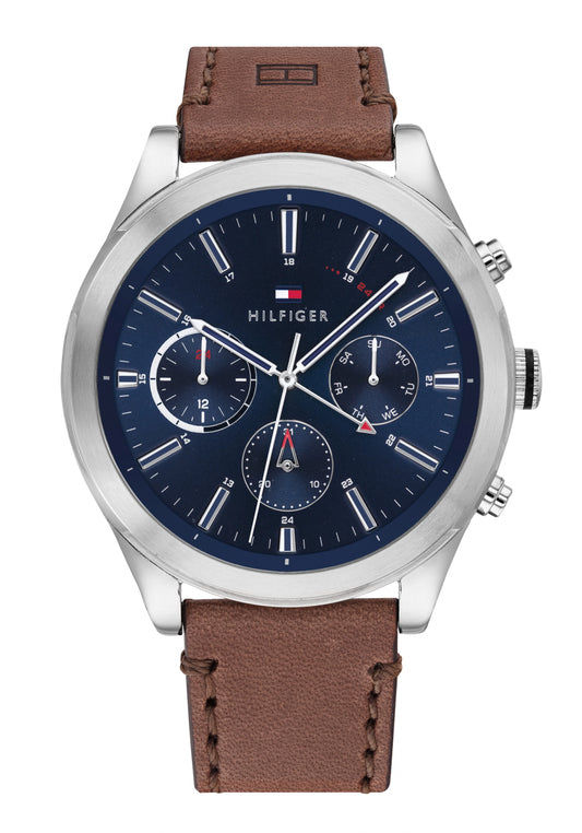 Tommy Hilfiger Ashton 1791782 Herren Armbanduhr Braun • Quarzwerk • Lederarmband