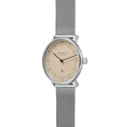 Sternglas Naos XS Damen Armbanduhr Sandbraun • Schlankes Quarzwerk • Minimalistisches Design, Bild 2