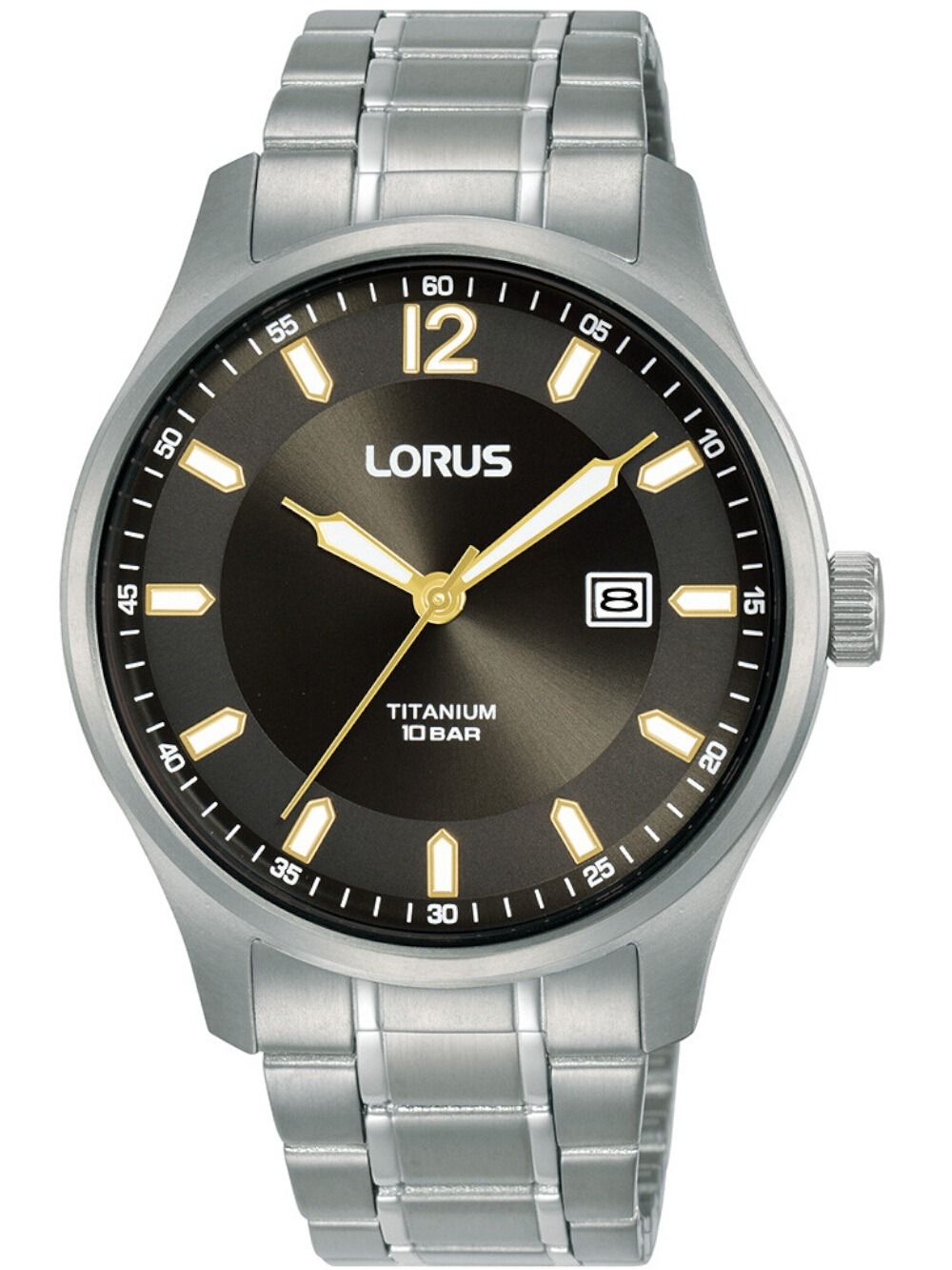 Lorus Classic RH999QX9 Herren Armbanduhr • Titan-Gehäuse und -Armband • Datumsanzeige