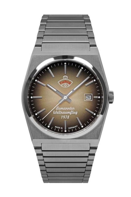 Ruhla Space Control 4660M2 Herrenuhr Braun • Automatikwerk Miyota 8315 • Saphirglas