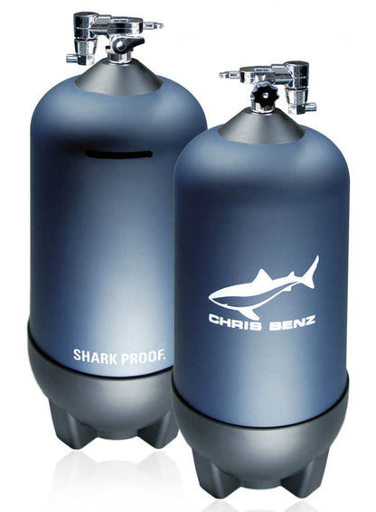 Chris Benz Shark-Proof dykarcylinder-set i mattblått, två cylindrar