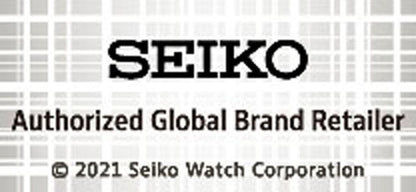 Seiko-logotyp och 2021 års upphovsrätt på etiketten