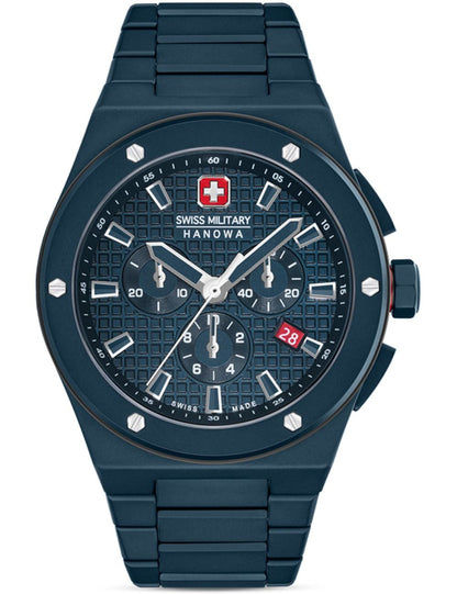 Swiss Military Hanowa Sidewinder Ceramic SMWGI0002281 Herrenuhr Schwarz • Keramiklünette mit Chronograph • 10 ATM Wasserdicht