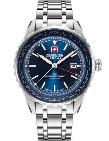 Swiss Military Hanowa Afterburn GMT SMWGH0003204 Herren • GMT Zweitzeitzone • 10 ATM Wasserdicht