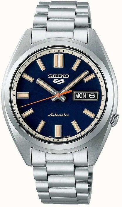 Seiko 5 Sports herrklocka: blå urtavla, rostfritt stålarmband, datumvisning