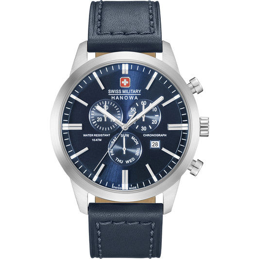 Swiss Military Hanowa Land 06-4308.04.003 Herren Armbanduhr Schwarz • Chronograph • Edelstahlgehäuse