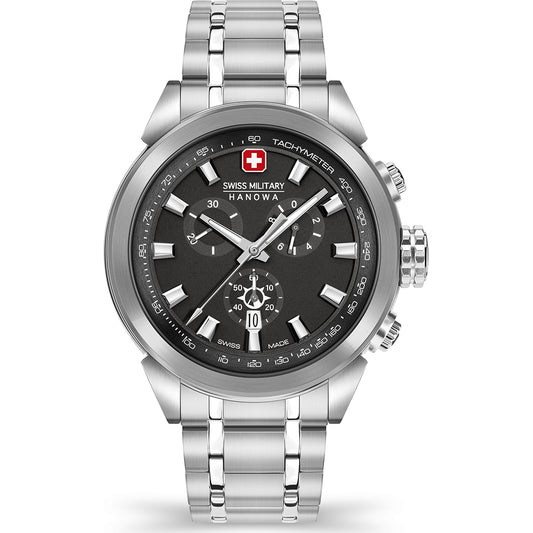 Swiss Military Hanowa Land Platoon SMWGI2100202 Herrenuhr Schwarz • Militärisches Design • 10 ATM Wasserdicht