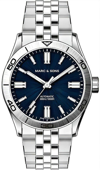 Marc and Sons Elegance MSD-048-2S herrklocka • ETA 2824-2 • Safirglas